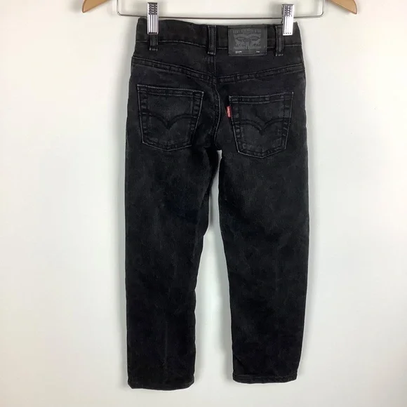 Levi’s 511 Slim Black Wash Straight Leg Denim Jeans Boys Size 7 Regular - Picture 2 of 10